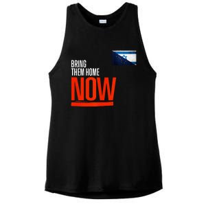 Bring Them Home Now! Stand With Israel Israel Alaska Flag Ladies PosiCharge Tri-Blend Wicking Tank