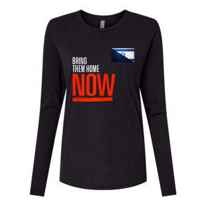 Bring Them Home Now! Stand With Israel Israel Alaska Flag Womens Cotton Relaxed Long Sleeve T-Shirt