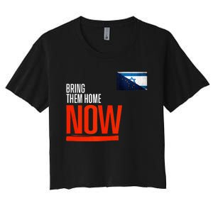 Bring Them Home Now! Stand With Israel Israel Alaska Flag Women's Crop Top Tee