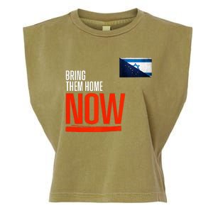 Bring Them Home Now! Stand With Israel Israel Alaska Flag Garment-Dyed Women's Muscle Tee