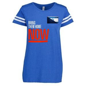 Bring Them Home Now! Stand With Israel Israel Alaska Flag Enza Ladies Jersey Football T-Shirt