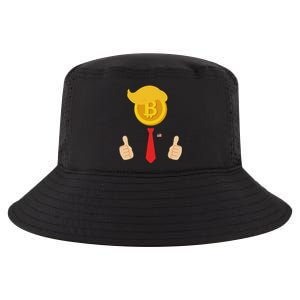 Bitcoin Trump Hair Cryptocurrency President Trump 45 47 Maga Cool Comfort Performance Bucket Hat