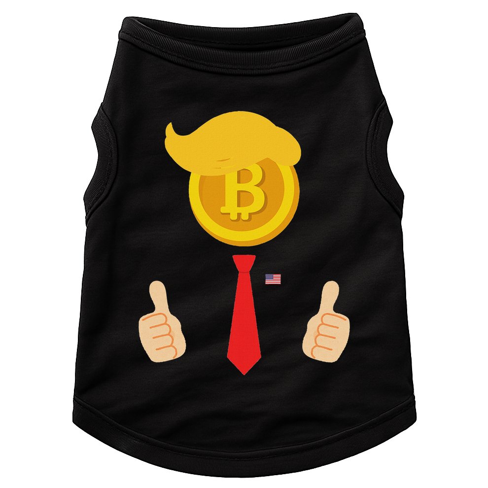 Bitcoin Trump Hair Cryptocurrency President Trump 45 47 Maga Doggie Tank
