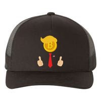 Bitcoin Trump Hair Cryptocurrency President Trump 45 47 Maga Yupoong Adult 5-Panel Trucker Hat