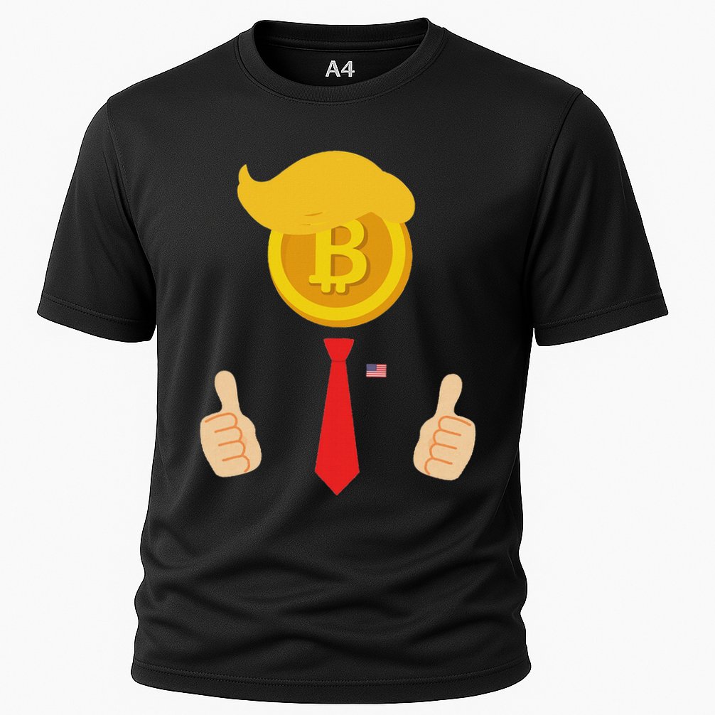 Bitcoin Trump Hair Cryptocurrency President Trump 45 47 Maga Performance Shirt