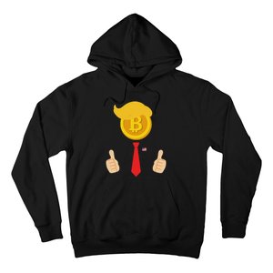 Bitcoin Trump Hair Cryptocurrency President Trump 45 47 Maga Hoodie