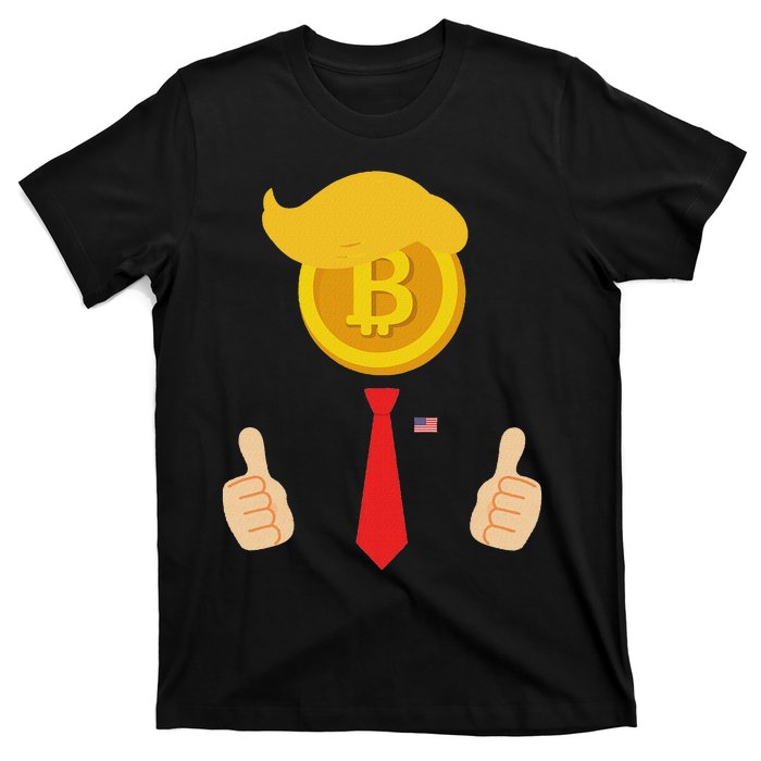 Bitcoin Trump Hair Cryptocurrency President Trump 45 47 Maga T-Shirt