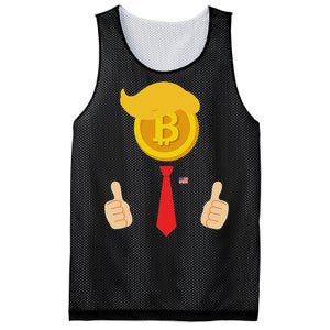 Bitcoin Trump Hair Cryptocurrency President Trump 45 47 Maga Mesh Reversible Basketball Jersey Tank