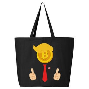 Bitcoin Trump Hair Cryptocurrency President Trump 45 47 Maga 25L Jumbo Tote