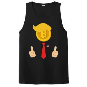 Bitcoin Trump Hair Cryptocurrency President Trump 45 47 Maga PosiCharge Competitor Tank