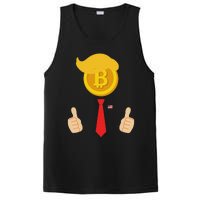 Bitcoin Trump Hair Cryptocurrency President Trump 45 47 Maga PosiCharge Competitor Tank