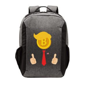 Bitcoin Trump Hair Cryptocurrency President Trump 45 47 Maga Vector Backpack