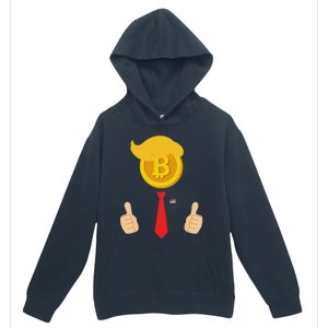 Bitcoin Trump Hair Cryptocurrency President Trump 45 47 Maga Urban Pullover Hoodie