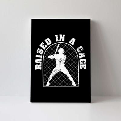 Baseball Training Homerun Batter Catcher Raised In A Cage Canvas