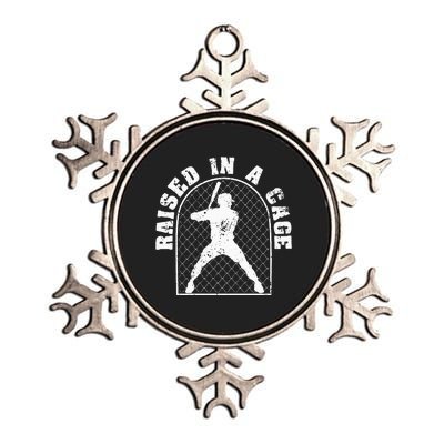 Baseball Training Homerun Batter Catcher Raised In A Cage Metallic Star Ornament