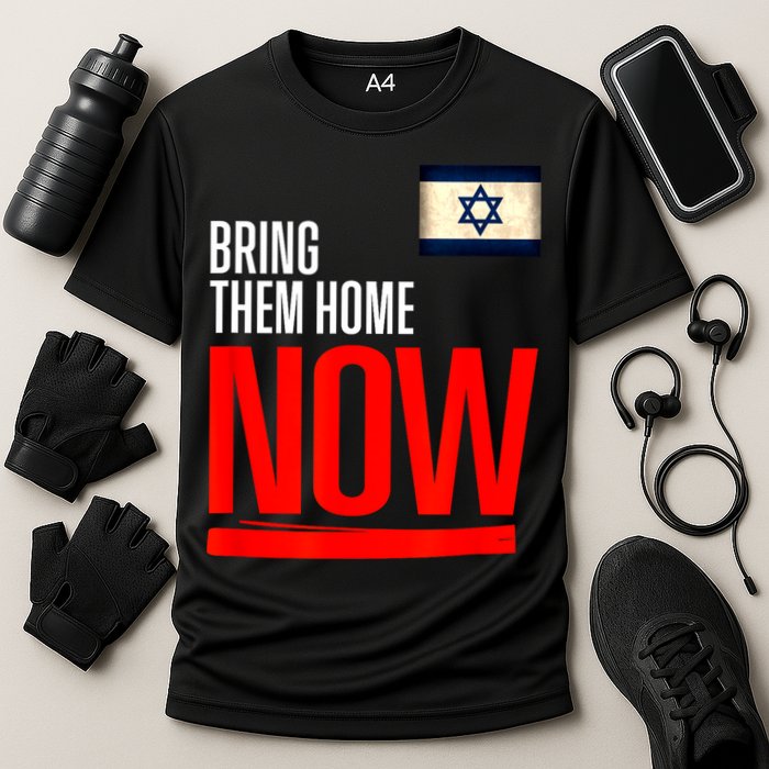 Bring Them Home Now! Stand With Israel Flag Cooling Performance Crew T-Shirt