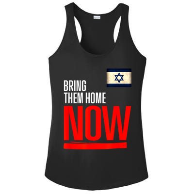 Bring Them Home Now! Stand With Israel Flag Ladies PosiCharge Competitor Racerback Tank