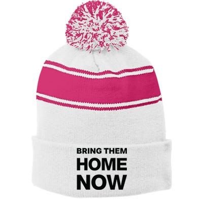 Bring Them Home Now Stripe Pom Pom Beanie