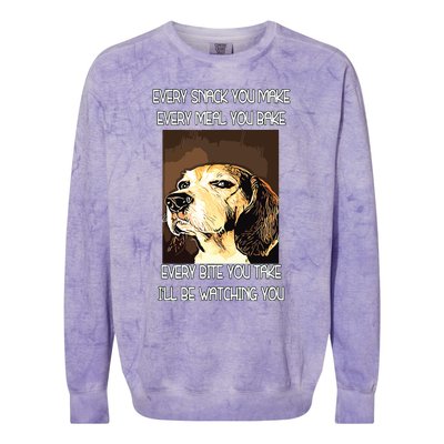 Beagles T I Will Be Watching You Colorblast Crewneck Sweatshirt