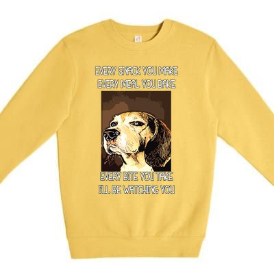 Beagles T I Will Be Watching You Premium Crewneck Sweatshirt