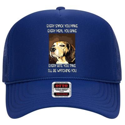 Beagles T I Will Be Watching You High Crown Mesh Back Trucker Hat