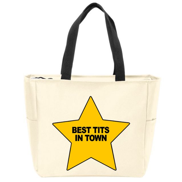 Best Tits In Town Zip Tote Bag