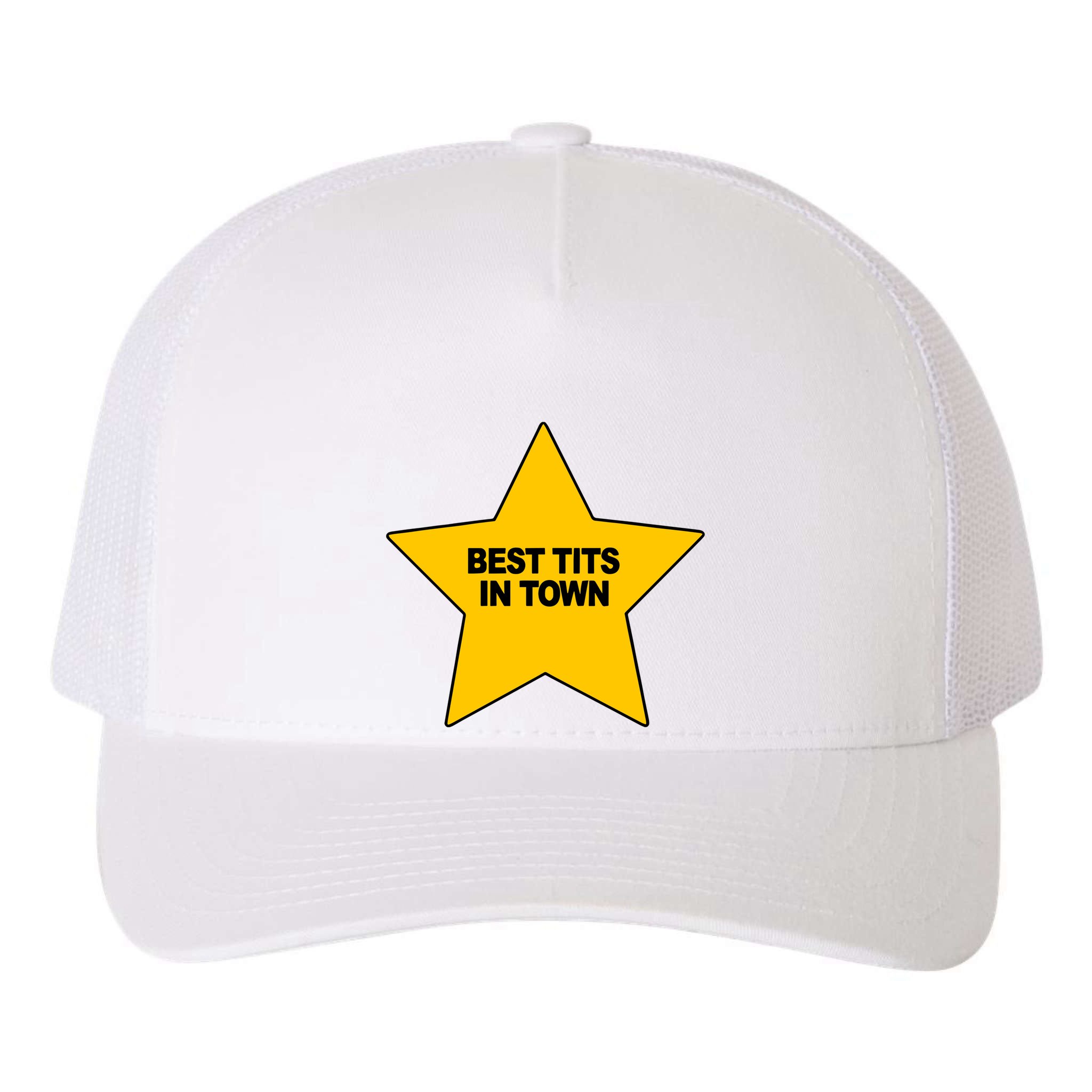 Best Tits In Town Yupoong Adult 5-Panel Trucker Hat