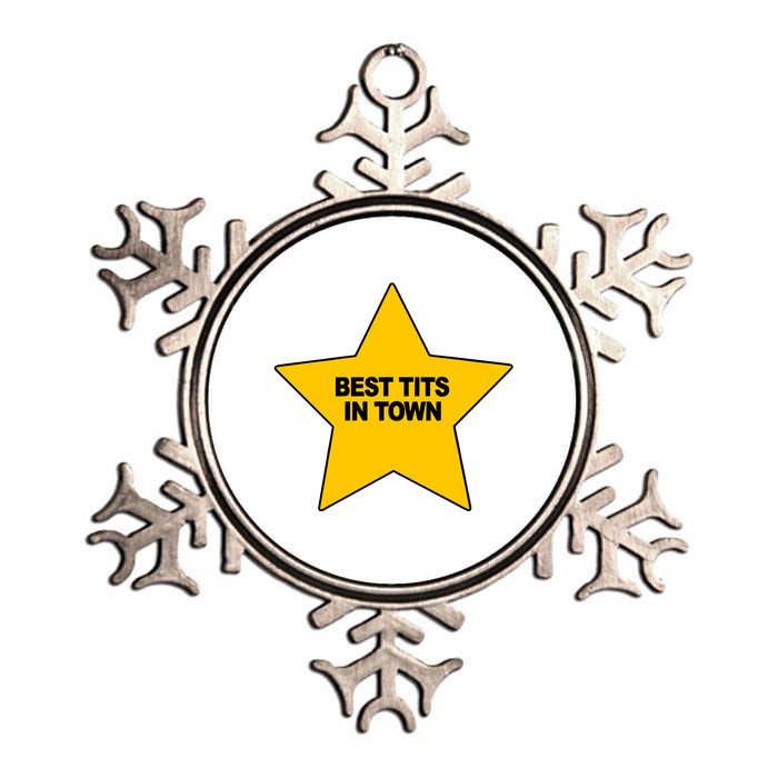 Best Tits In Town Metallic Star Ornament