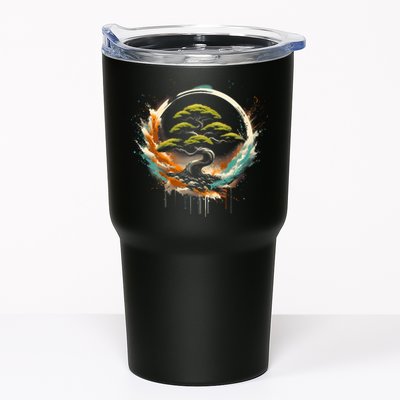 Bonsai Tree In Japanese Zen Buddhist Enso Circle Christmas Tumbler