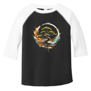 Bonsai Tree In Japanese Zen Buddhist Enso Circle Christmas Toddler Fine Jersey T-Shirt