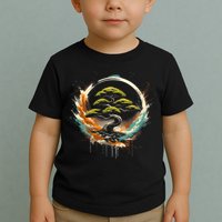 Bonsai Tree In Japanese Zen Buddhist Enso Circle Christmas Toddler T-Shirt