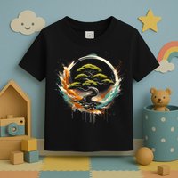 Bonsai Tree In Japanese Zen Buddhist Enso Circle Christmas Toddler T-Shirt
