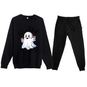 Boo Tiful Inside And Out – Cute Halloween Apparel Premium Crewneck Sweatsuit Set