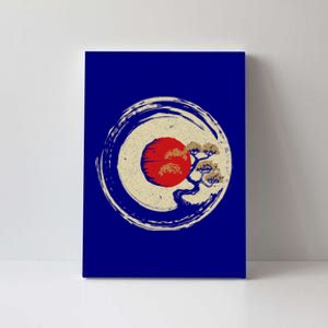 Bonsai Tree In Japanese Zen Buddhist Enso Circle Gift Canvas