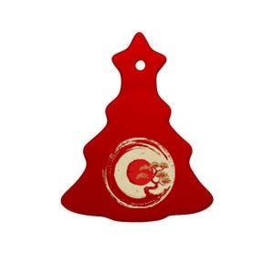 Bonsai Tree In Japanese Zen Buddhist Enso Circle Gift Ceramic Tree Ornament