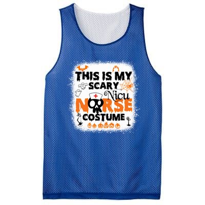 Bleached This Is My Scary Nicu Nurse Costume Halloween Nurse Gift Mesh Reversible Basketball Jersey Tank