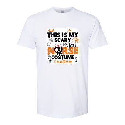 Bleached This Is My Scary Nicu Nurse Costume Halloween Nurse Gift Softstyle® CVC T-Shirt