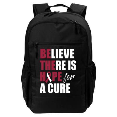 Believe There Is Hope Cure Head And Neck Cancer Ribbon Gift Backpack