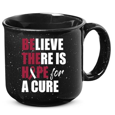 Believe There Is Hope Cure Head And Neck Cancer Ribbon Gift 15oz Campfire Ceramic Mug