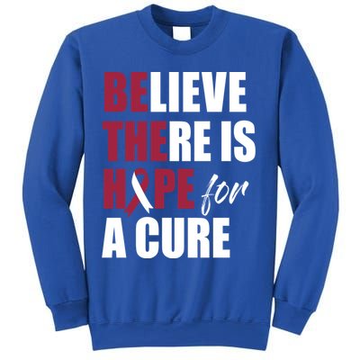Believe There Is Hope Cure Head And Neck Cancer Ribbon Gift Sweatshirt