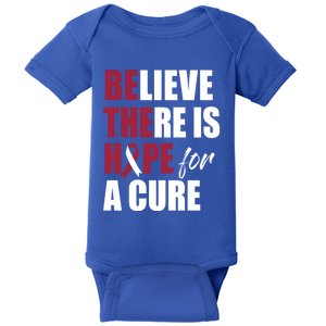 Believe There Is Hope Cure Head And Neck Cancer Ribbon Gift Baby Bodysuit