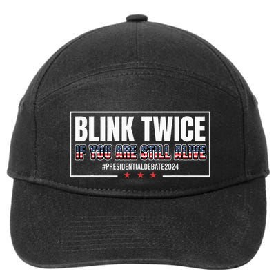 Blink Twice If You Are Still Alive 7-Panel Snapback Hat