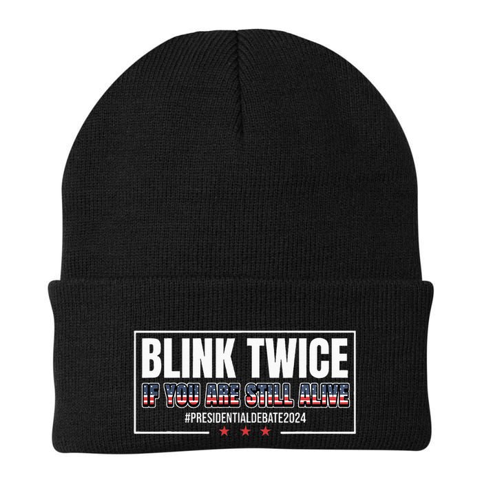 Blink Twice If You Are Still Alive Knit Cap Winter Beanie