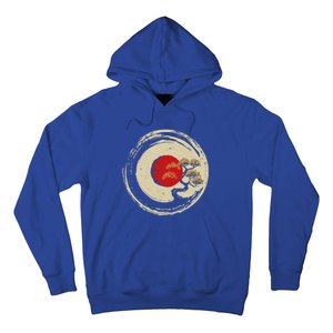 Bonsai Tree In Japanese Zen Buddhist Enso Circle Cool Gift Hoodie