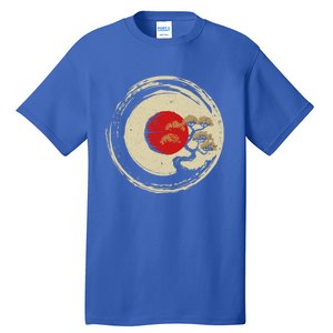 Bonsai Tree In Japanese Zen Buddhist Enso Circle Cool Gift Tall T-Shirt