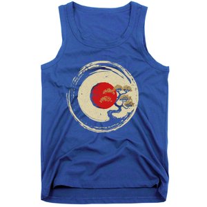 Bonsai Tree In Japanese Zen Buddhist Enso Circle Cool Gift Tank Top