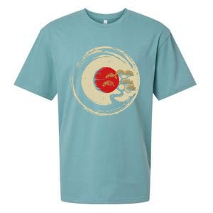 Bonsai Tree In Japanese Zen Buddhist Enso Circle Cool Gift Sueded Cloud Jersey T-Shirt