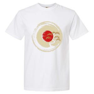 Bonsai Tree In Japanese Zen Buddhist Enso Circle Cool Gift Garment-Dyed Heavyweight T-Shirt