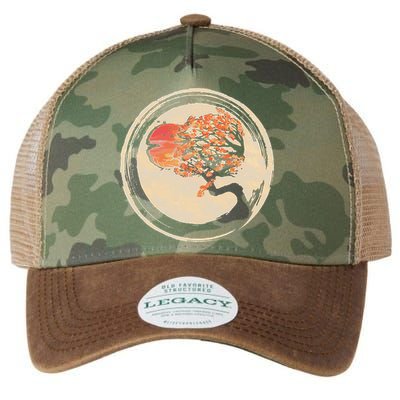 Bonsai Tree in Enso Circle Japanese Zen Legacy Tie Dye Trucker Hat