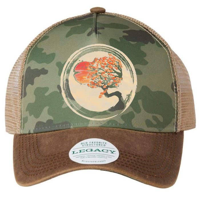 Bonsai Tree in Enso Circle Japanese Zen Legacy Tie Dye Trucker Hat